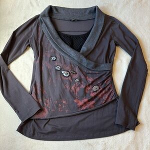 Angels Never Die Mixed Media Wrap Style Top Small